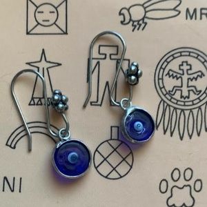Glass Evil Eye Earrings
